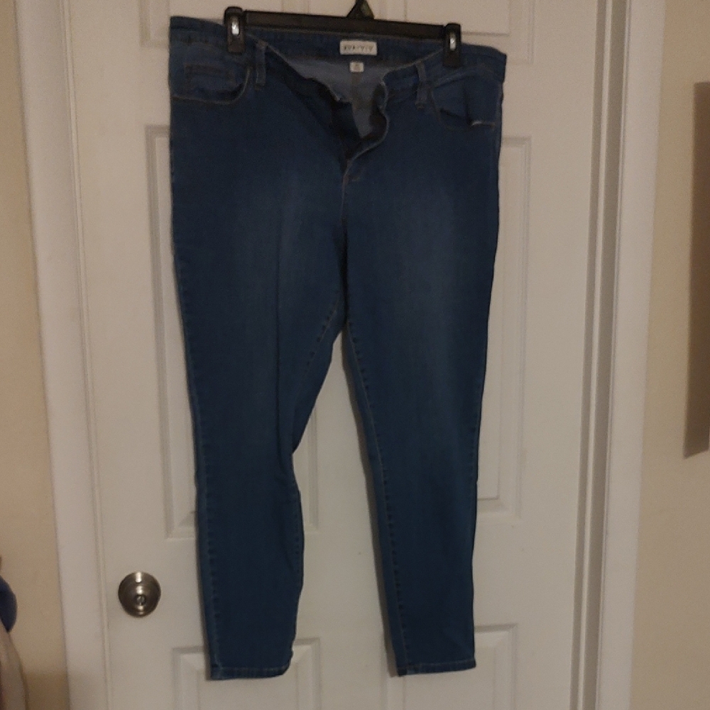 Ava & Viv Blue Skinny Jeans Classic Denim 18w